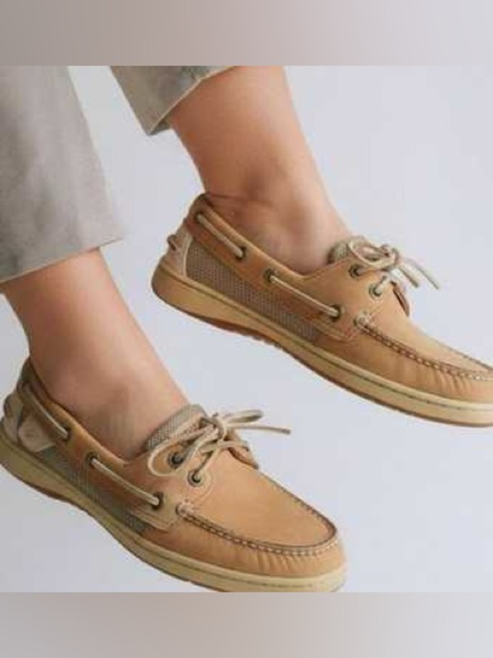Sperry Women Tan Leather 2-Eye Boat Shoes